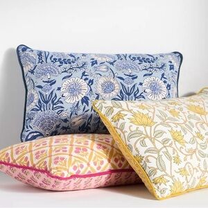 Anthropologie Block Print Pillow